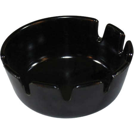 Impact Products Ashtray, Round, Heat-resistant Plastic, 4-3/4"x1-3/4", BK IMP1007